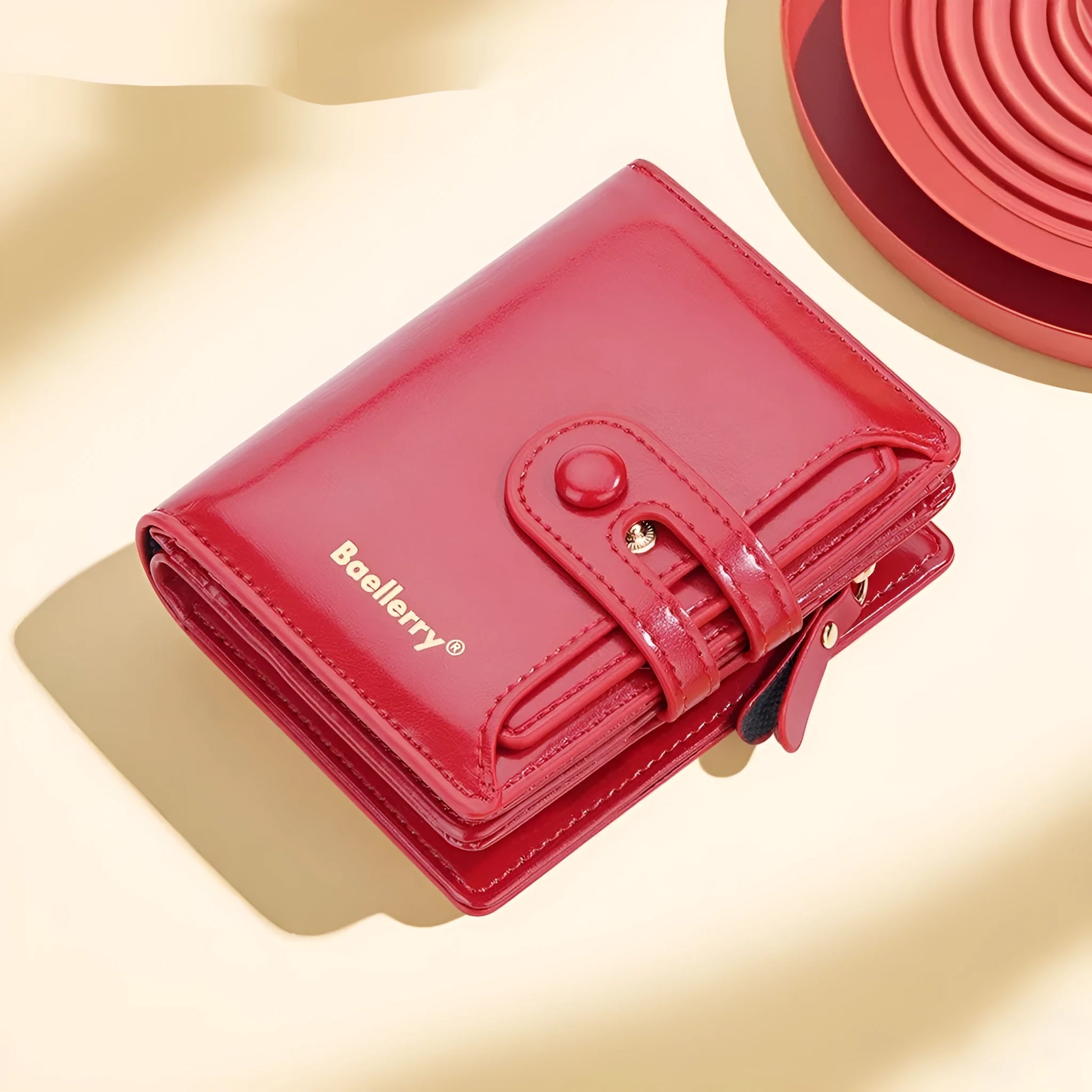 Women's PU leather card holder wallet in multiple colours showing compact design with card slots