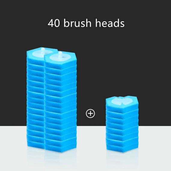 Disposable toilet cleaning brush with scrubbing pad for thorough, hygienic bathroom cleaning