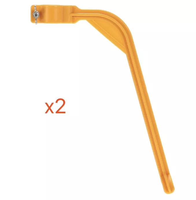 Yellow plastic golf swing trainer for improving swing accuracy and distance