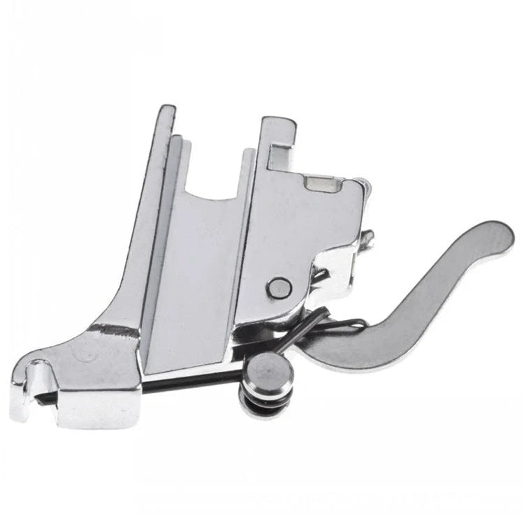 Universal sewing machine presser foot holder in silver, compatible with all domestic sewing machines