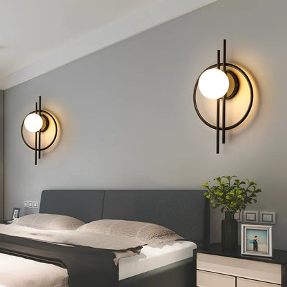 Modern iron wall lamp with minimalist design for living room background lighting