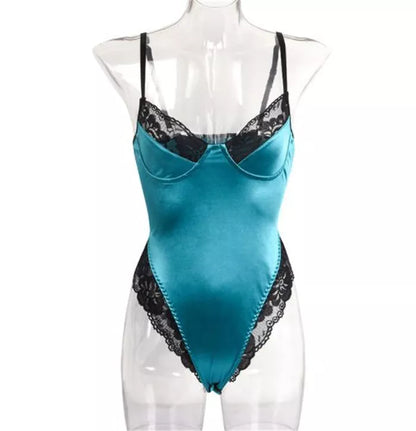 Elegant lace bodysuit with adjustable fit in various colors