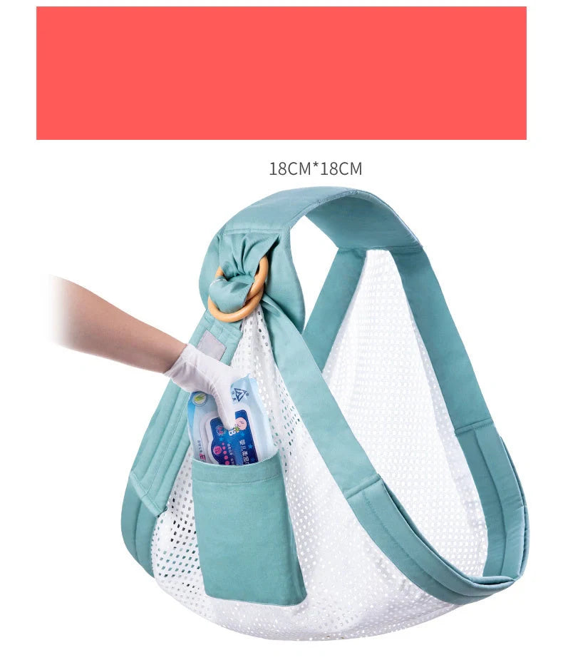 Adjustable baby wrap carrier in various colors for comfortable infant carrying