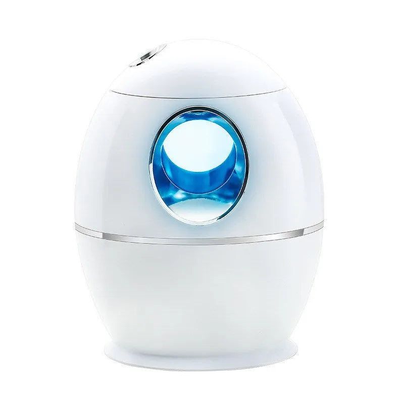 White columnar air disinfection humidifier with mechanical controls and USB power port