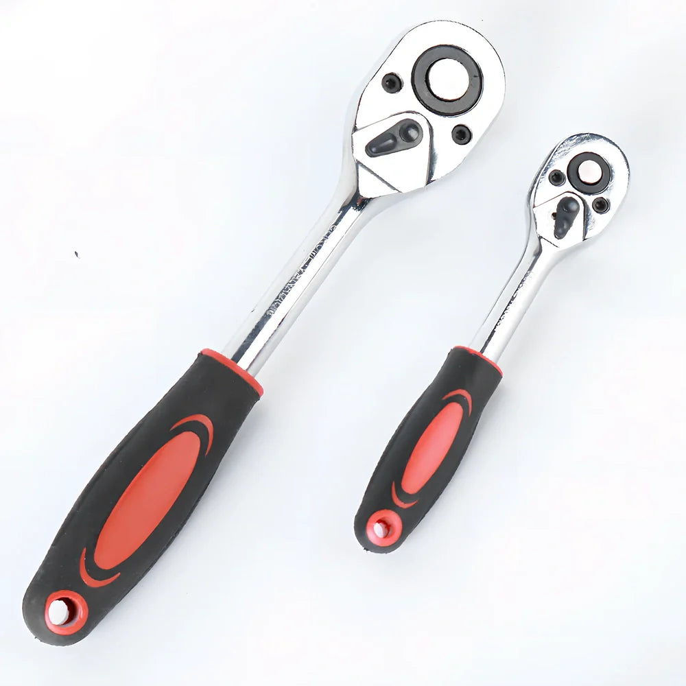 61-piece chrome vanadium socket wrench set with metric tools from 4mm to 32mm for automotive repairs