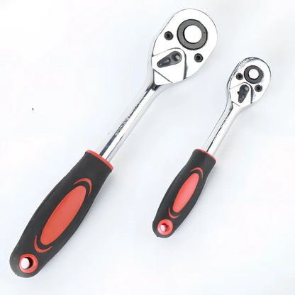 61-piece chrome vanadium socket wrench set with metric tools from 4mm to 32mm for automotive repairs