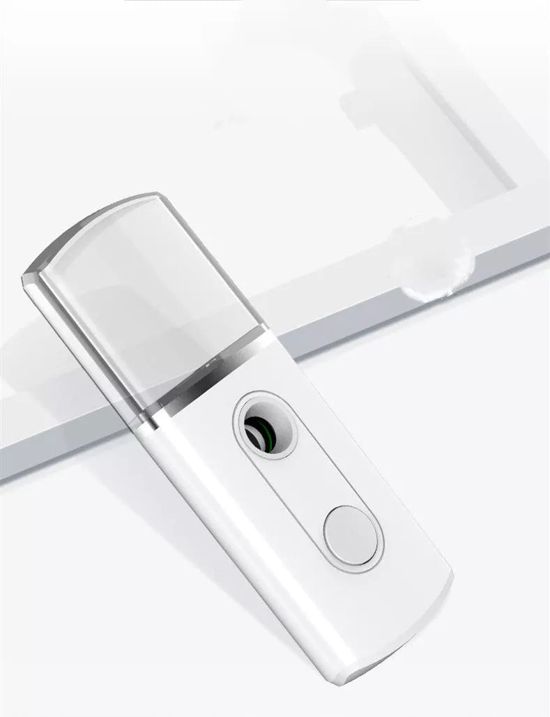 Portable Facial Nano Mist Humidifier in white, black, red, or pink