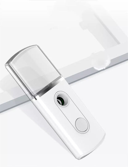 Portable Facial Nano Mist Humidifier in white, black, red, or pink