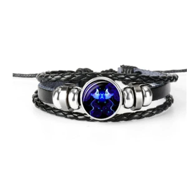 Stylish zodiac constellation bracelet with 12 zodiac sign design options