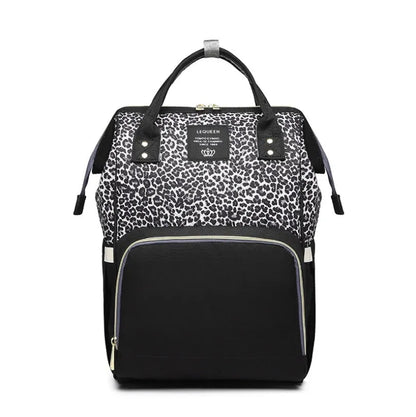 Oxford maternity nappy bag with 16-20L capacity, anti-theft design, bottle area, and multiple colour options