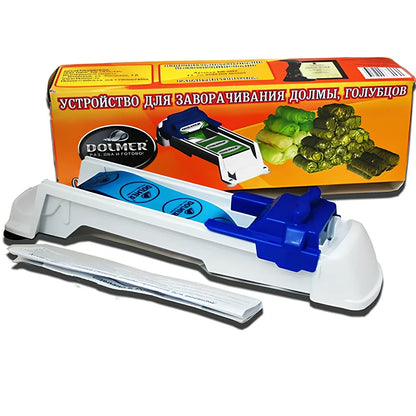 Home sushi machine measuring 37.3cm for creating vegetable and meat rolls with push mechanism