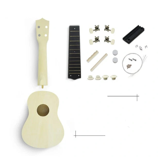 Hand-painted cherry blossom ukulele for beginners, 21 inches, basswood construction