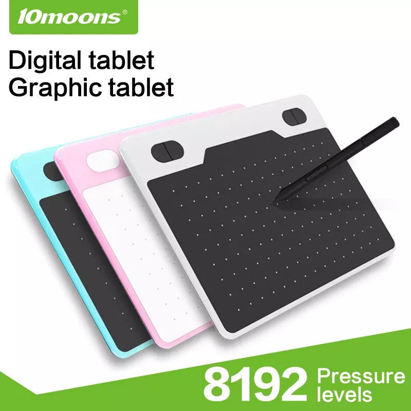 Ultralight graphic tablet with battery-free pen for Apple and other devices