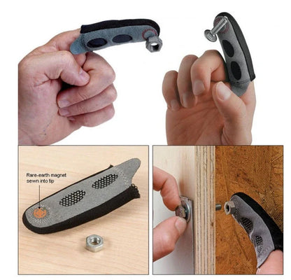 Magnetic Fingertip Sleeve for handling small metal objects with precision
