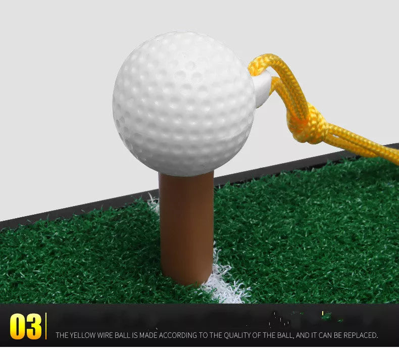 Multi-functional Golf Swing Trainer with durable rubber base and PP grass surface