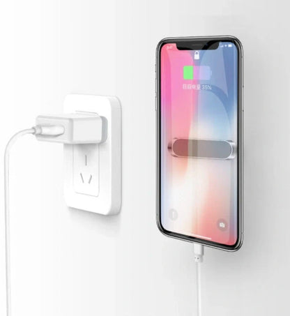 F6 Strip Plate Magnetic Car Phone Holder with steel spring frame in grey