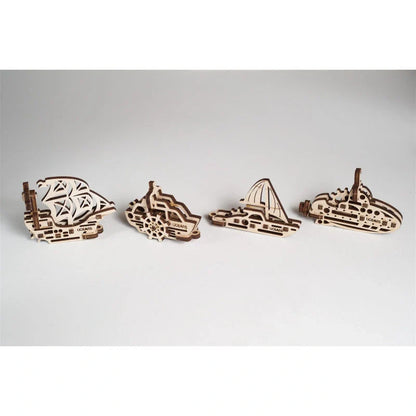 Wooden Fingertip Rubik Cube Puzzle with four small movable assembling pieces