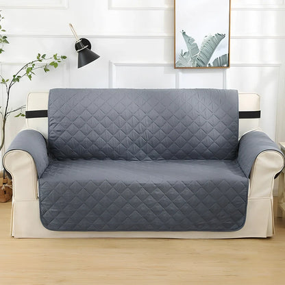 Lake blue pet waterproof compartment sofa cushion 190x228cm in polyester protecting against spills