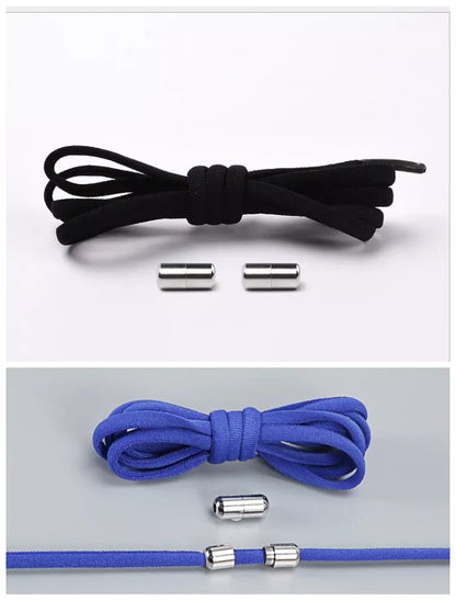 Lazy Laces shoe laces with metal buckles in various colors for a secure fit