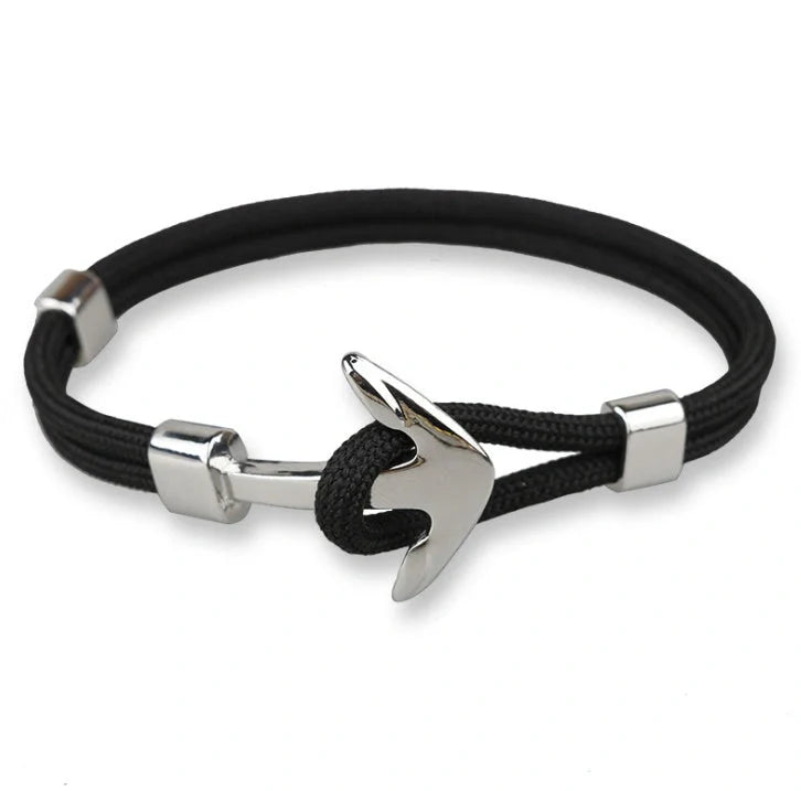 Unisex Pirate Anchor Bracelet with detailed nautical design, perfect for sea lovers and fashion enthusiasts.