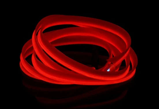 Flexible LED strip lights in various colors for neon party decor, bicycle, and dance lighting