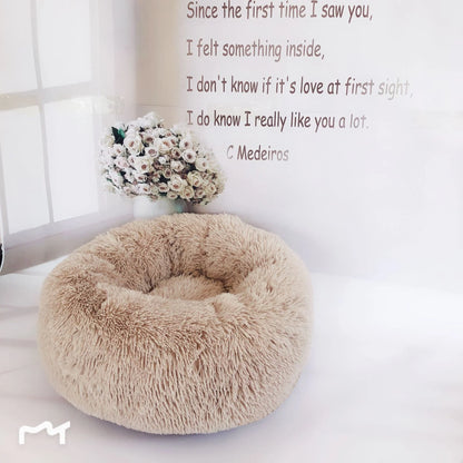 Cozy plush pet nest in various colors and sizes for ultimate pet comfort