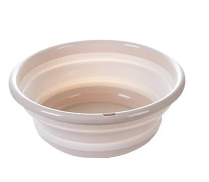 Collapsible outdoor laundry basin made of durable PP and TPR materials, available in various colors and sizes