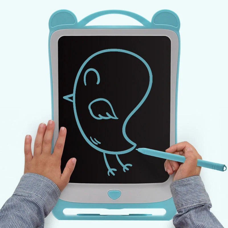 Children's LCD writing board in pink and blue with one-click clear and light options