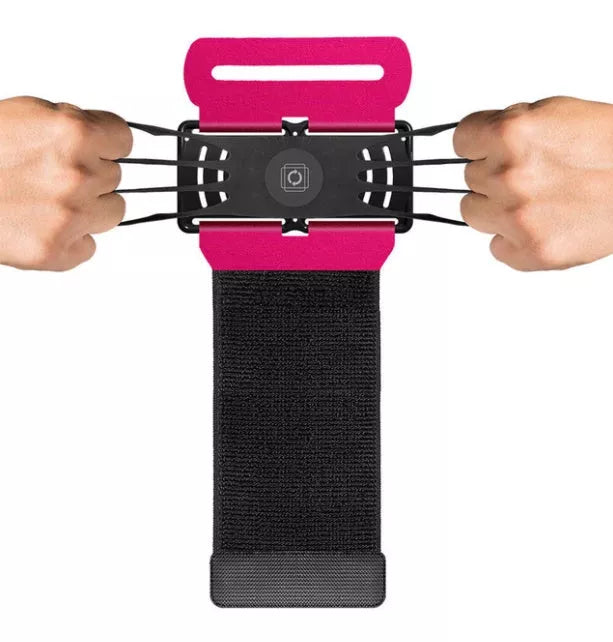 Detachable mobile phone holder with 360-degree rotation on arm