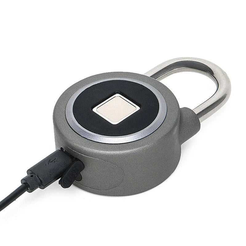 Bluetooth fingerprint padlock with durable aluminum alloy body and stainless steel locking mechanism