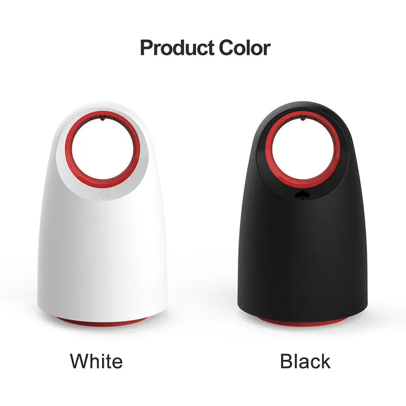 USB-powered silent mosquito killer device with UV LED attraction, waterproof ABS construction measuring 12x12x21.5cm for indoor areas up to 60㎡, operates at 30db for bedrooms and offices in black or white colour