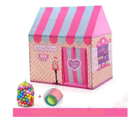 Children's play tent with transfer printing decoration measuring 120cm wide by 120cm deep by 110cm high