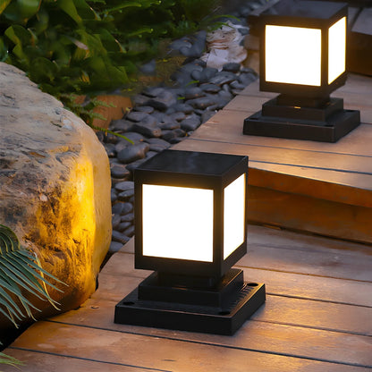 Solar-powered garden lights with waterproof LED illumination for outdoor spaces