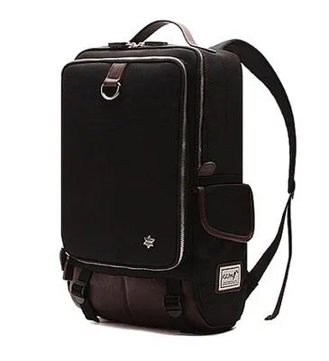 Modern large capacity Oxford cloth backpack in grey, showing front view with dimensions 30x16x46cm.
