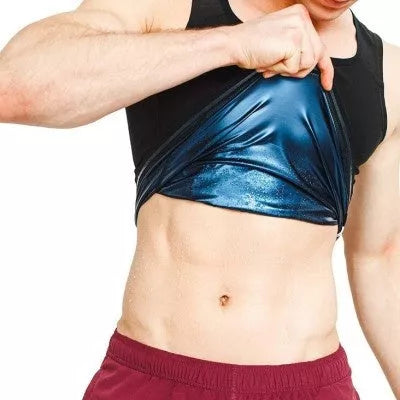 Men's neoprene sweat sauna vest for weight loss and waist shaping