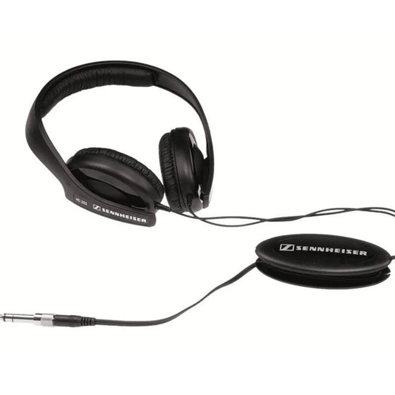 Head-mounted monitor stereo headphones with 40mm speakers and microphone, featuring a 3.5mm plug and 2.5m cable for use with computers, games, TV, mobile devices, and MP3 players. Available in black with a 20-2000Hz frequency response.