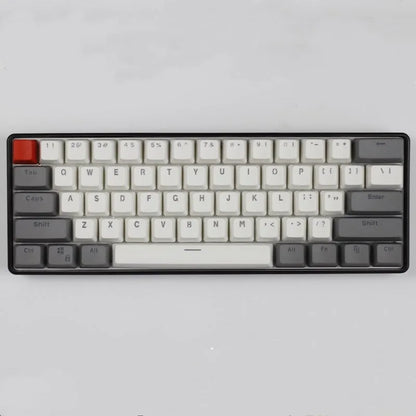 PBT transparent keycap set with matte texture and OEM height for RK61, GANSS ALT61, GH60 and I610T keyboards