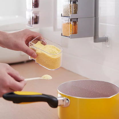 Seasoning box in white, beige, or gray with ABS and stainless steel construction