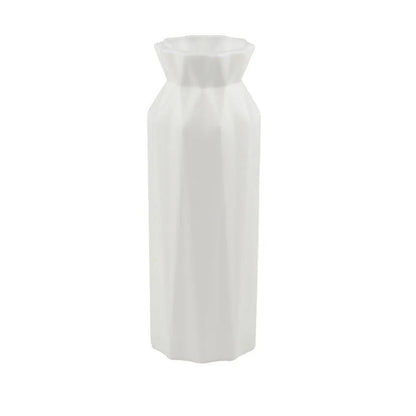 Simple drop-resistant melamine vase in green, grey, pink, or white with 7.2cm base diameter for stable floral displays.