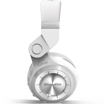 Blue String T2 Smart Edition 4.1 over-ear headset in black with folding metal headband and detachable cable.