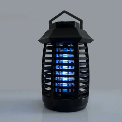 Black aromatherapy mosquito lamp with UV glass tube for insect control in homes and offices