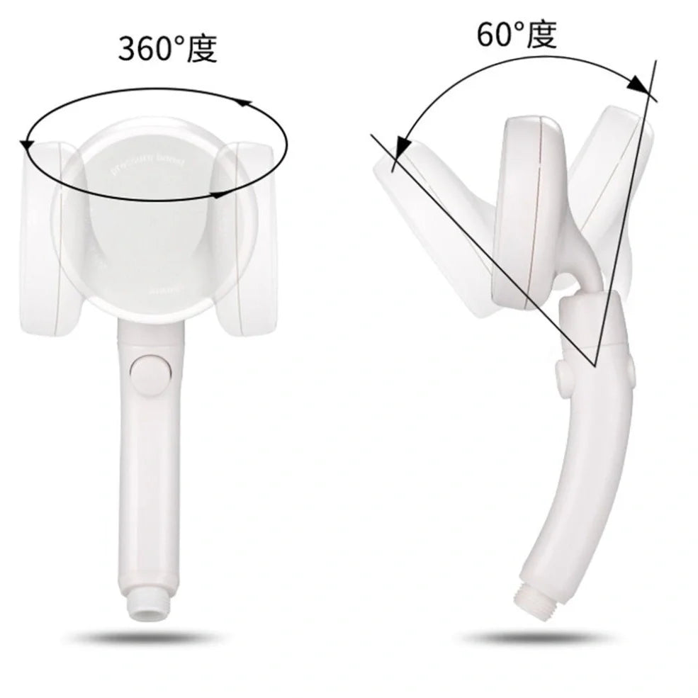 Automatic pressure shower with switch control in silver finish, 230x90x50mm ABS construction