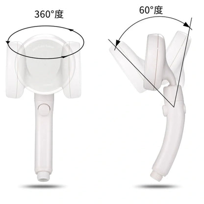 Automatic pressure shower with switch control in silver finish, 230x90x50mm ABS construction