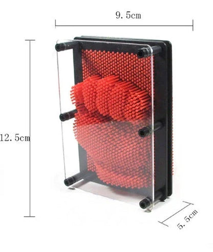 Customizable 3D Sculpture Frame with array of blunt pins for capturing intricate 3D details of any object or body part