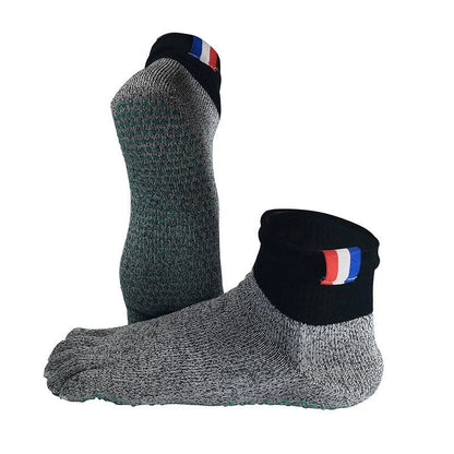 Beach anti-slip socks with five-toe design and non-slip soles for outdoor activities