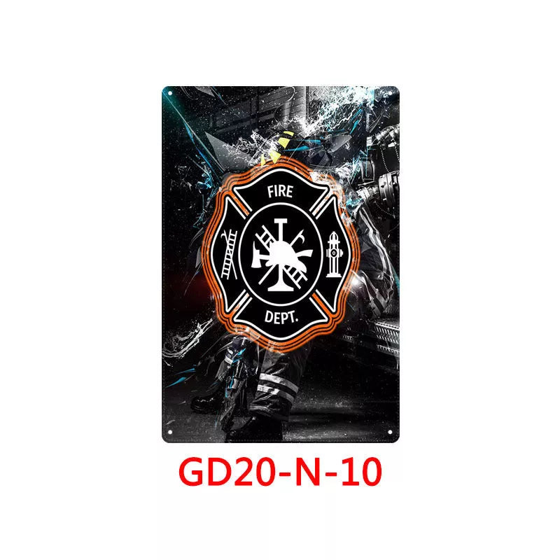 Retro tin painting wall hanging with American retro design, 30x20cm