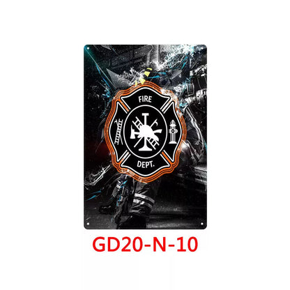 Retro tin painting wall hanging with American retro design, 30x20cm