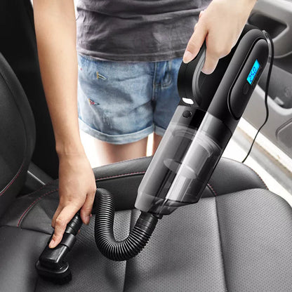 Multi-function Vehicle Vacuum Cleaner with tire pressure detection and lighting