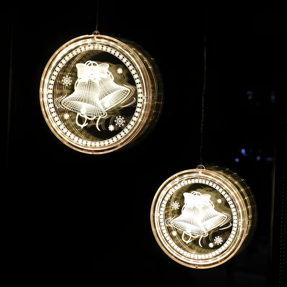 170mm plastic LED Christmas disc light with E14 fitting and dimming control