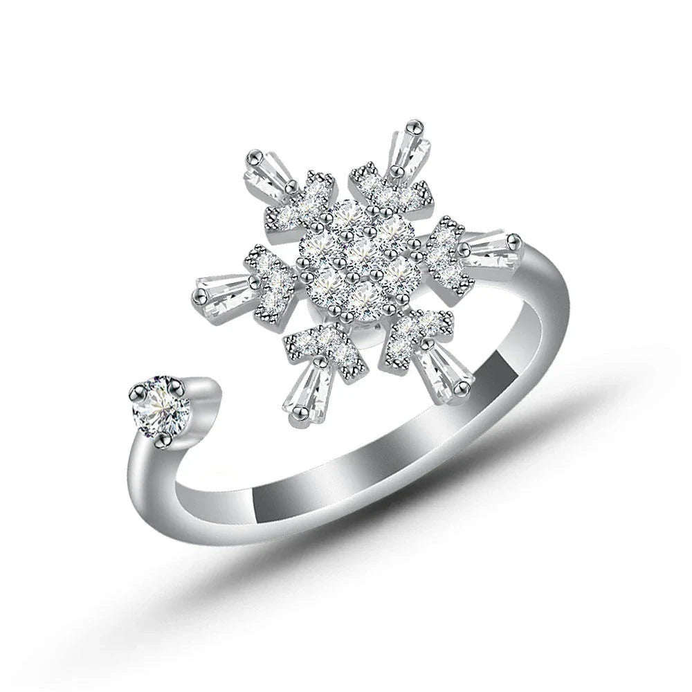 Stylish Fidget Spinner Ring with Adjustable Design, Crafted from Premium Materials for Stress Relief and Fashion